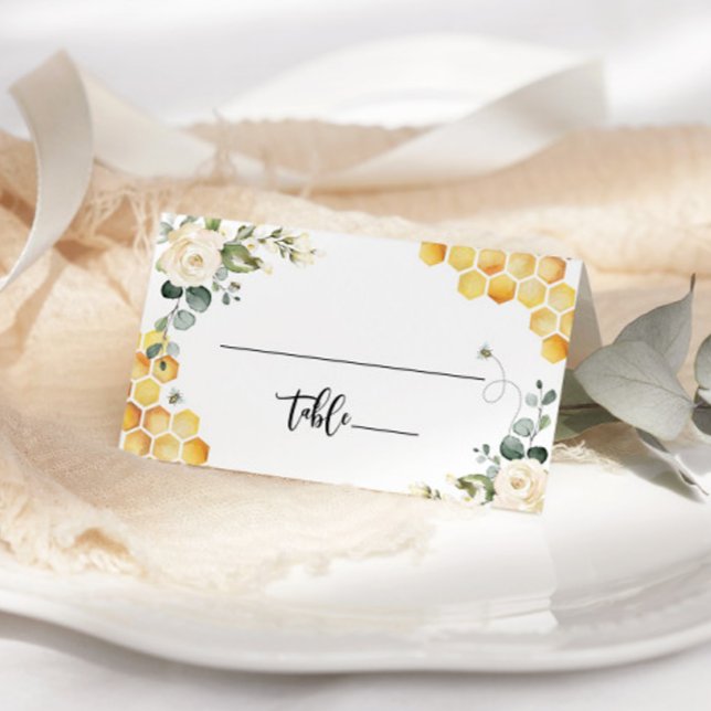 Watercolor bee  wedding place cards (Creator Uploaded)