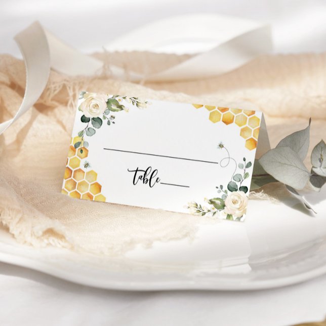 Watercolor bee  wedding place cards (Creator Uploaded)