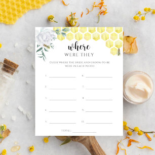 Watercolor bee - Where were they bridal game