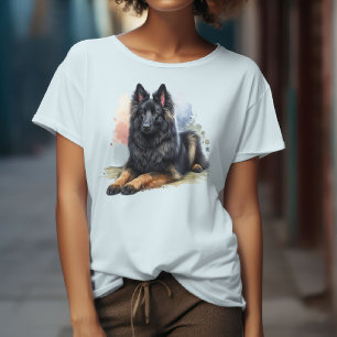 Watercolor Belgian Shepherd Dog T-Shirt