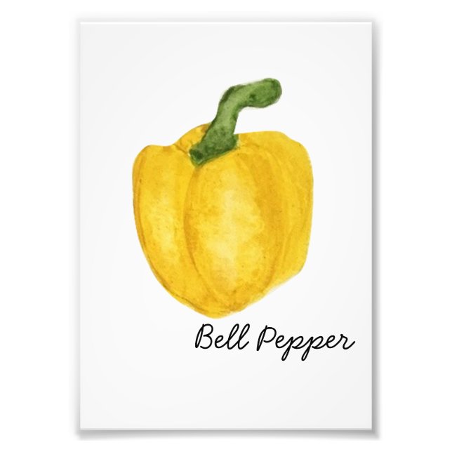 Watercolor Bell Pepper Print (Front)