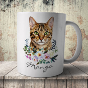 Watercolor Bengal Cat Coffee Mug