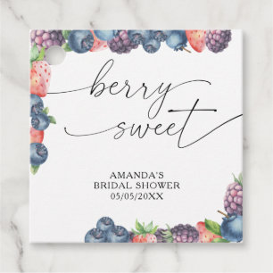 Watercolor berries - sweet berry text favour tags