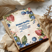 Watercolor Berry Sweet Baby Shower Diapper Raffle