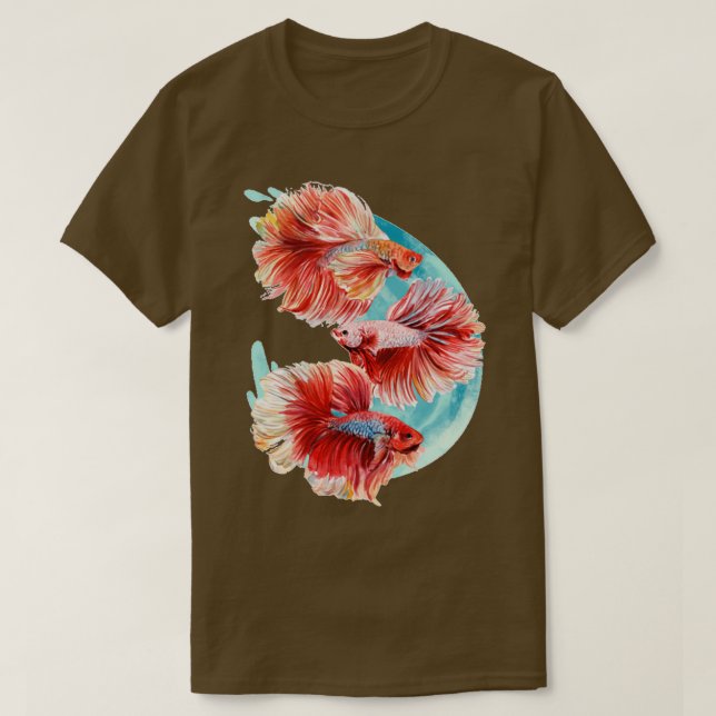 Watercolor bettas T-Shirt (Design Front)