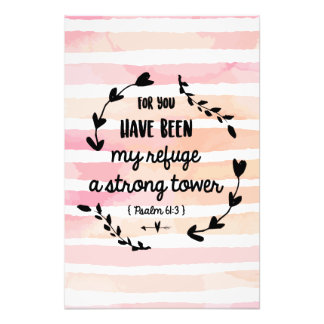 Watercolor Bible Journalling Psalms Quote Christia Photo Print