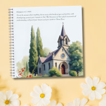 Watercolor Bible Verse Catholic Church
