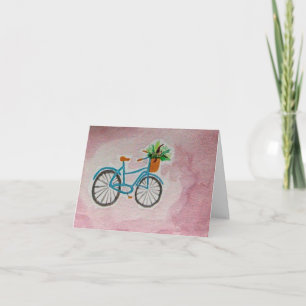 Watercolor Bicycle Card