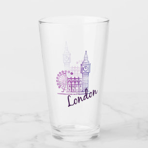  Watercolor Big Ben London – British Landmark  Glass