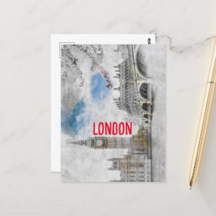 Watercolor Big Ben London United Kingdom Postcard