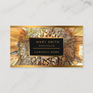 Watercolor Big Sun Sunflower Elegant Collection Business Card