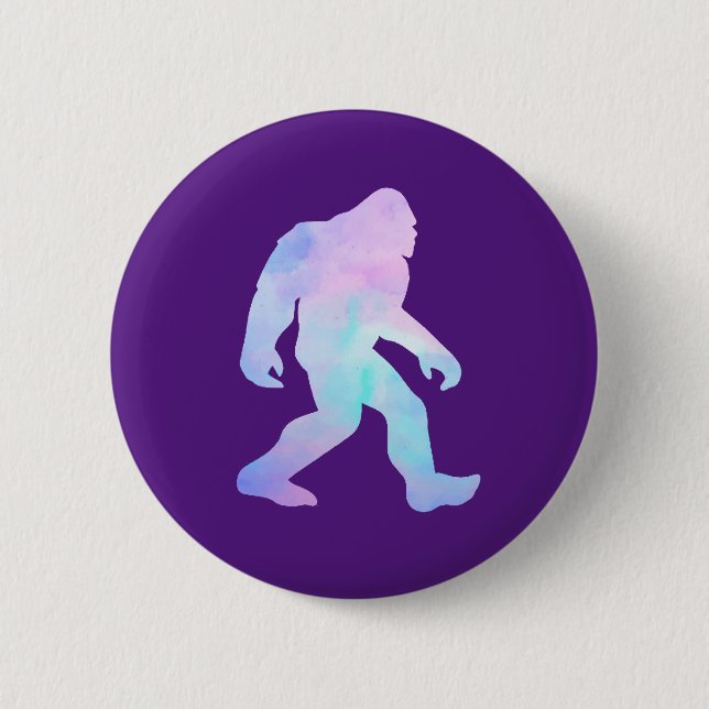 Watercolor Bigfoot       6 Cm Round Badge (Front)