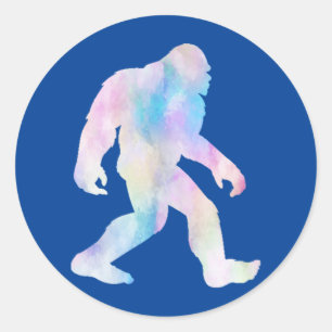 Watercolor Bigfoot     Classic Round Sticker
