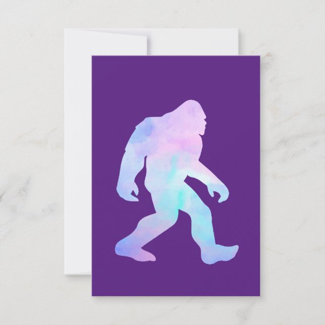 Watercolor Bigfoot       Invitation (Front)