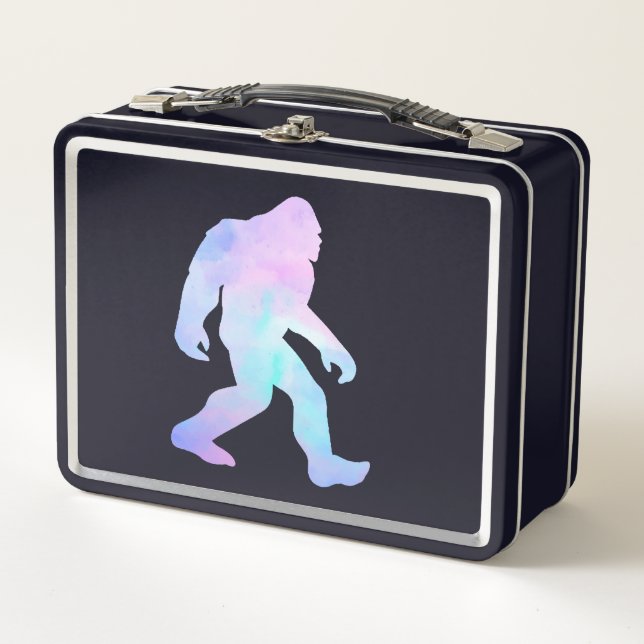 Watercolor Bigfoot    Metal Lunch Box (Front)