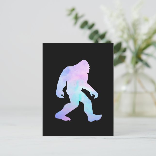 Watercolor Bigfoot       Postcard (Standing Front)