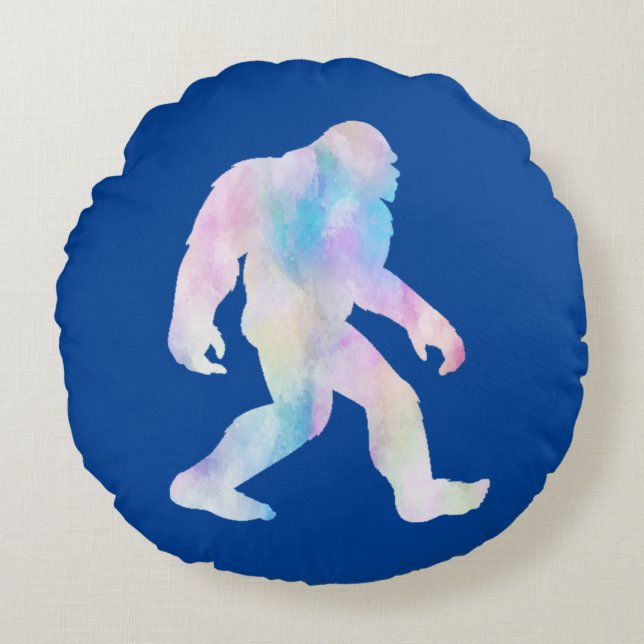 Watercolor Bigfoot      Round Cushion (Front)