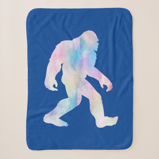 Watercolor Bigfoot           Sherpa Blanket (Front)