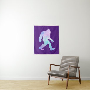Watercolor Bigfoot Tapestry