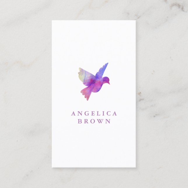 Watercolor Bird Business Card (Front)