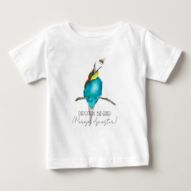 Watercolor bird (European bee-eater) Baby T-Shirt (Front)