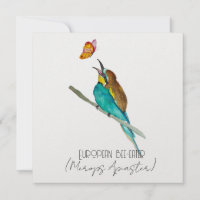 Watercolor bird (European bee-eater)