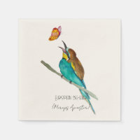 Watercolor bird (European bee-eater)