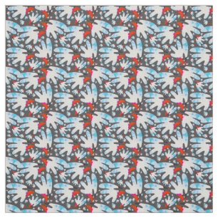 Watercolor Bird Face – Vibrant, Colourful Abstract Fabric