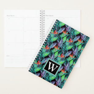 Watercolor Bird Of Paradise   Add Your Initial Planner