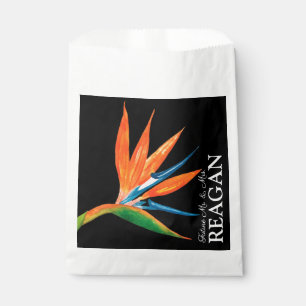 Watercolor Bird of Paradise Custom Favour Bag
