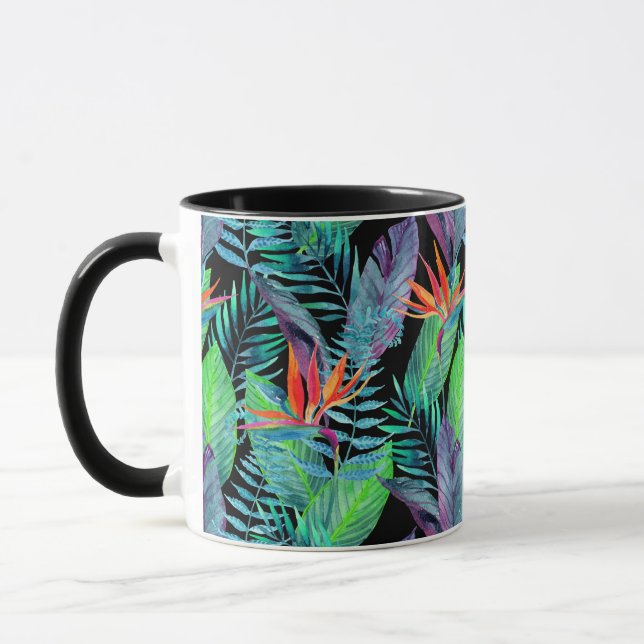 Watercolor Bird Of Paradise Mug (Left)