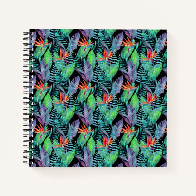 Watercolor Bird Of Paradise Notebook (Front)