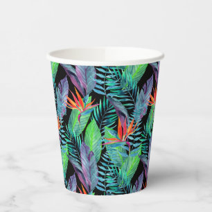Watercolor Bird Of Paradise Paper Cups