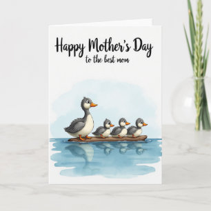 Watercolor Birds Mothers Day Card
