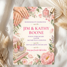 Watercolor Birthday Floral Pink Nail Polish Beauty