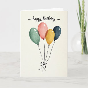 Watercolor Birthday Forms Card