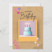 Watercolor Birthday Invitation Card