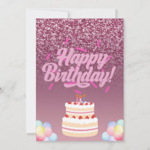 Watercolor Birthday Invitation Card