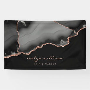 watercolor black agate banner