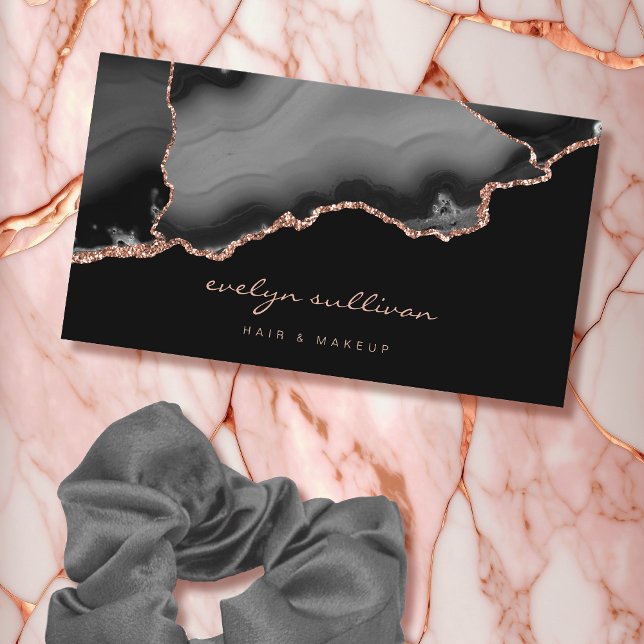 watercolor black agate business card (Creator Uploaded)