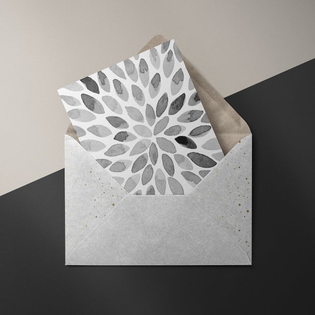 Watercolor black and white brush strokes holiday card (Creator Uploaded)