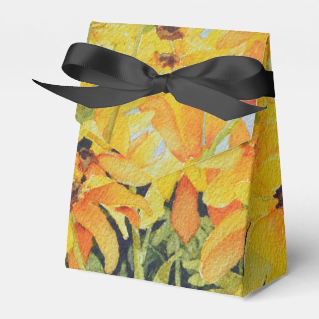 Watercolor Black-Eyed Susan Gift Box (Front Side)