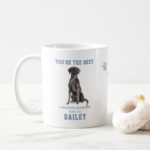 Watercolor Black Labrador Retriever Dog Dad Photo Coffee Mug