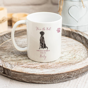 Watercolor Black Labrador Retriever Dog Mum Photo Coffee Mug