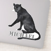 Watercolor Black Panther Leopard Personalised 