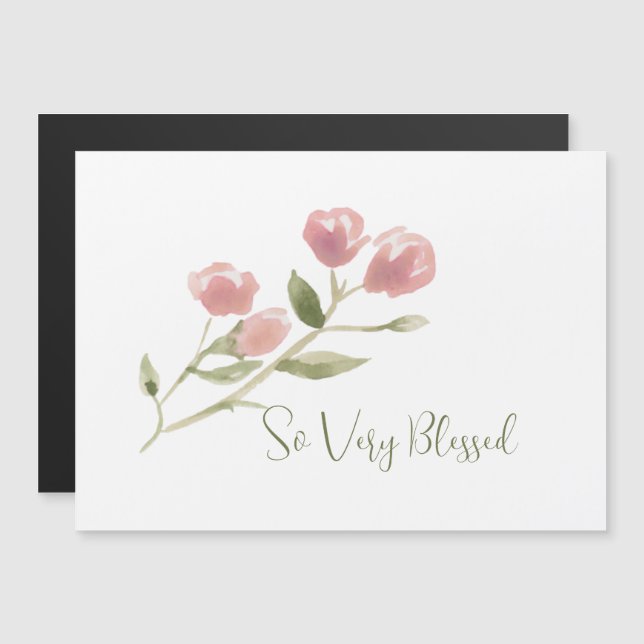 Watercolor Blessed Magnetic Card (Front/Back)