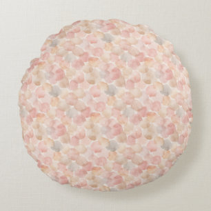 Watercolor Blob Pattern Round Cushion