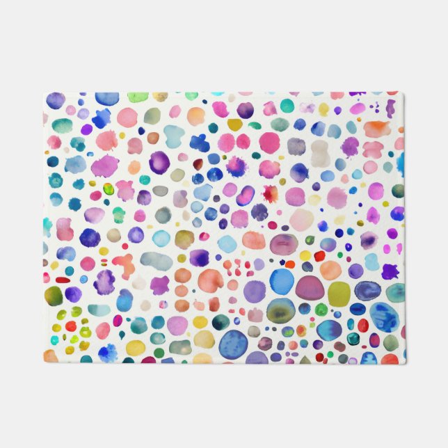 Watercolor blobs doormat (Front)
