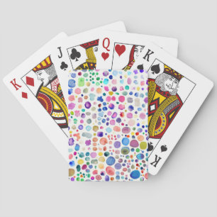 Watercolor blobs playing cards