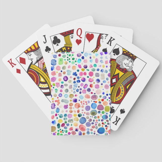 Watercolor blobs playing cards (Back)